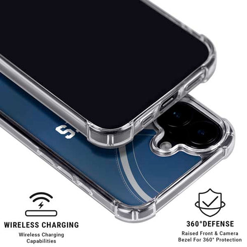 NFL New England Patriots Team Jersey iPhone 16 Plus Clear Case