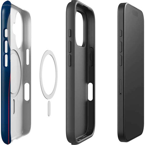 NFL New England Patriots Team Jersey iPhone 16 Plus Magsafe Impact Case