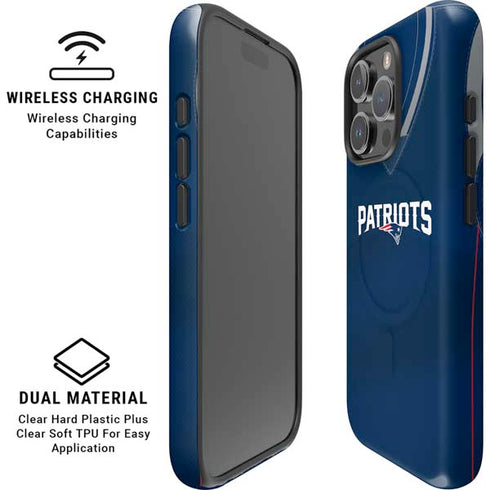 NFL New England Patriots Team Jersey iPhone 16 Pro Magsafe Impact Case