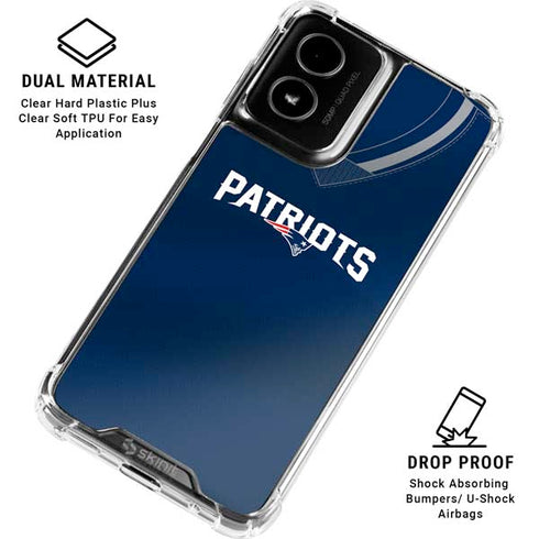 NFL New England Patriots Team Jersey Moto G Power 5G (2024) Clear Case