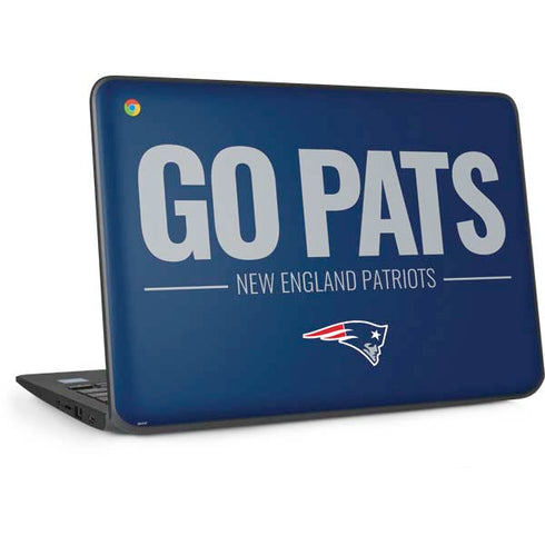 NFL New England Patriots Team Motto HP Chromebook Skin