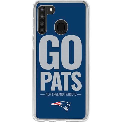 NFL New England Patriots Team Motto Galaxy A21 Clear Case