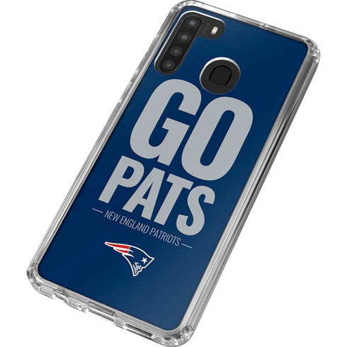 NFL New England Patriots Team Motto Galaxy A21 Clear Case