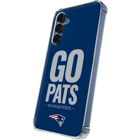 NFL New England Patriots Team Motto Galaxy A35 5G Clear Case