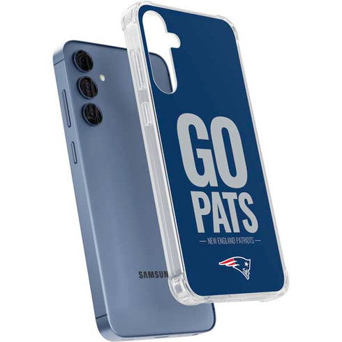 NFL New England Patriots Team Motto Galaxy A35 5G Clear Case