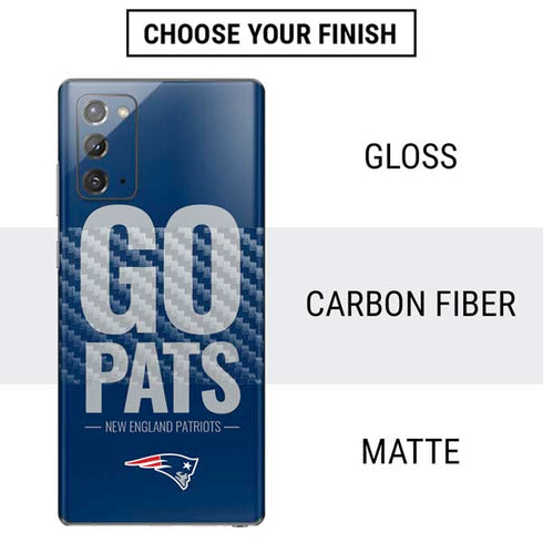 NFL New England Patriots Team Motto Galaxy Note20 5G Skin