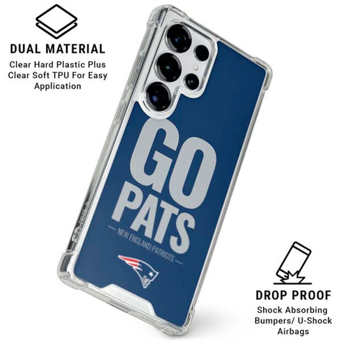 NFL New England Patriots Team Motto Galaxy S25 Ultra Clear Case