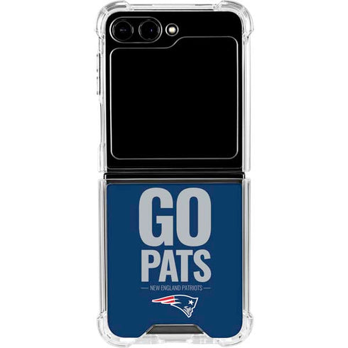 NFL New England Patriots Team Motto Galaxy Z Flip6 Clear Case