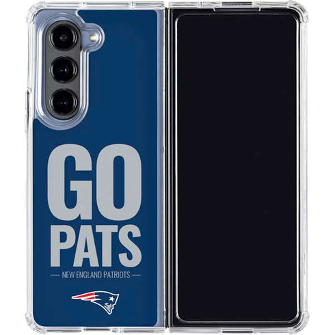 NFL New England Patriots Team Motto Galaxy Z Fold5 5G Clear Case