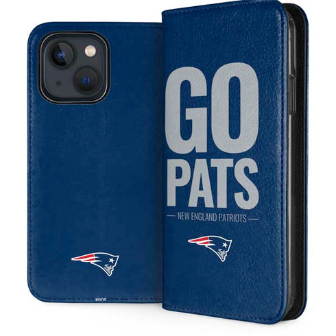 NFL New England Patriots Team Motto iPhone 15 Folio Case