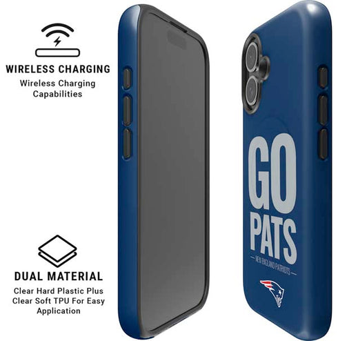 NFL New England Patriots Team Motto iPhone 16 Magsafe Impact Case