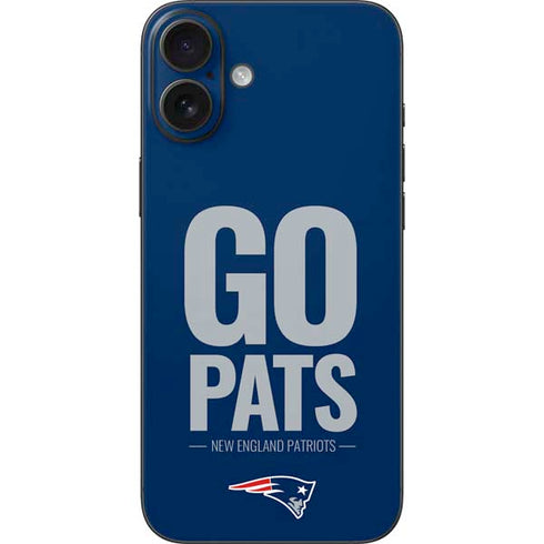 NFL New England Patriots Team Motto iPhone 16 Plus Skin