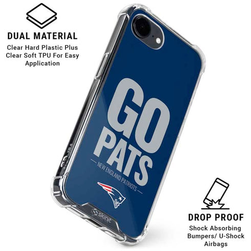 NFL New England Patriots Team Motto iPhone 16e Clear Case
