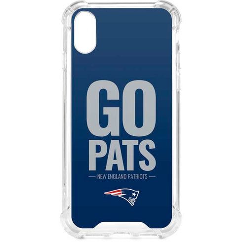 NFL New England Patriots Team Motto iPhone XS Clear Case