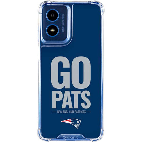 NFL New England Patriots Team Motto Moto G 5G (2024) Clear Case