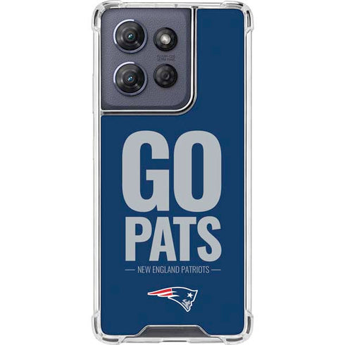 NFL New England Patriots Team Motto Moto G Play 5G (2025) Clear Case