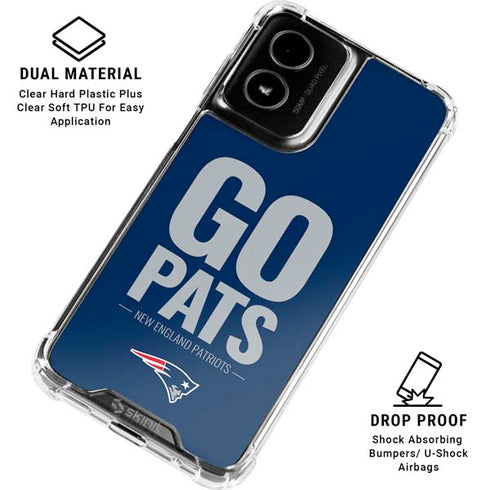 NFL New England Patriots Team Motto Moto G Power 5G (2024) Clear Case