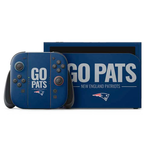 NFL New England Patriots Team Motto Nintendo Switch 2 (2025) with Joy-Con Skin