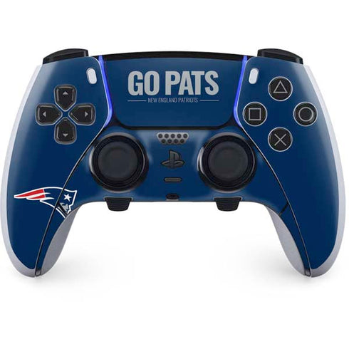 NFL New England Patriots Team Motto PS5 DualSense Edge Pro Controller Skin