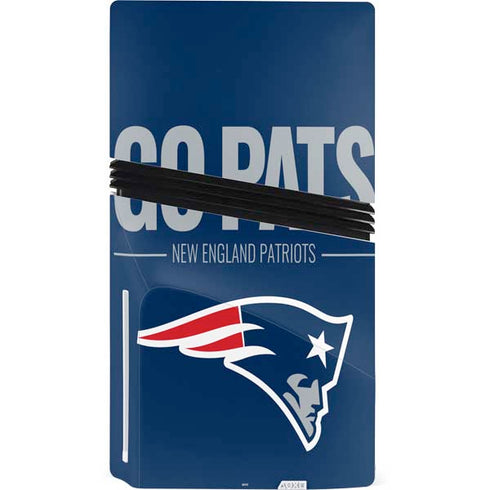 NFL New England Patriots Team Motto PS5 Pro Disk Console Skin