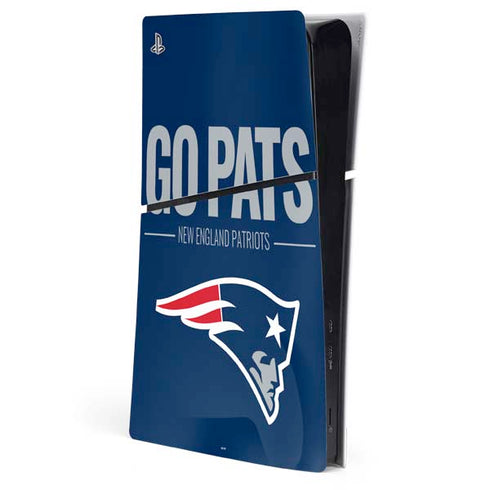 NFL New England Patriots Team Motto PS5 Slim Digital Edition Console Skin