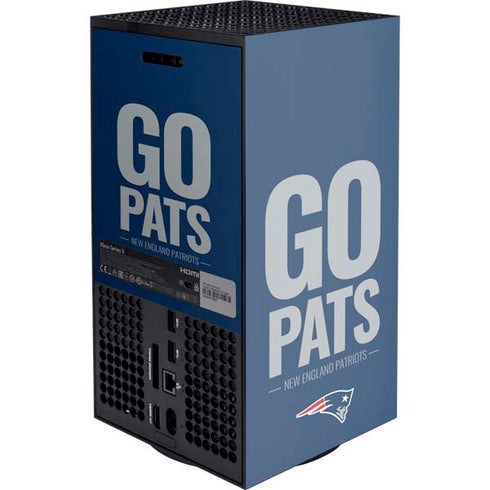 NFL New England Patriots Team Motto XBox Series X Digital Edition Console Skin