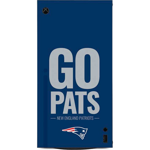 NFL New England Patriots Team Motto XBox Series X Digital Edition Console Skin