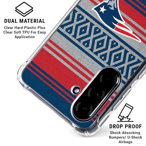 NFL New England Patriots Trailblazer Galaxy A36 5G Clear Case