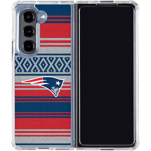 NFL New England Patriots Trailblazer Galaxy Z Fold5 5G Clear Case