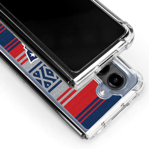 NFL New England Patriots Trailblazer Galaxy Z Fold5 5G Clear Case
