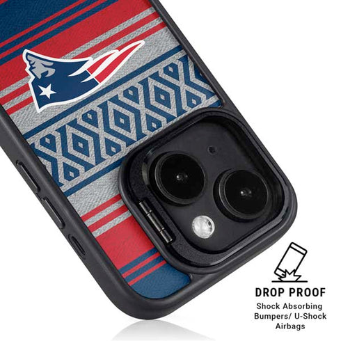 NFL New England Patriots Trailblazer iPhone 15 Kickstand Case