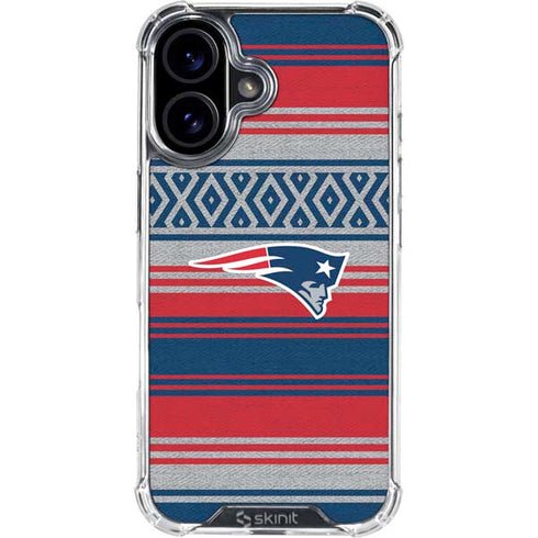 NFL New England Patriots Trailblazer iPhone 16 Plus Clear Case