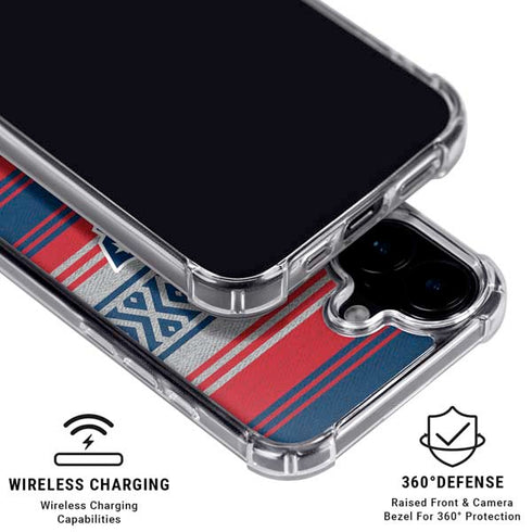 NFL New England Patriots Trailblazer iPhone 16 Plus Clear Case