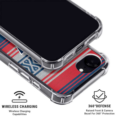 NFL New England Patriots Trailblazer iPhone 16e Clear Case
