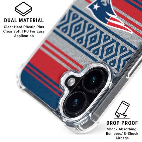 NFL New England Patriots Trailblazer iPhone 17 Clear Case