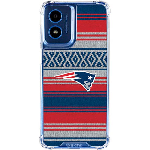 NFL New England Patriots Trailblazer Moto G 5G (2024) Clear Case