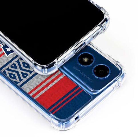 NFL New England Patriots Trailblazer Moto G 5G (2024) Clear Case