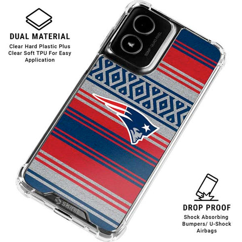 NFL New England Patriots Trailblazer Moto G Power 5G (2024) Clear Case