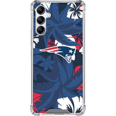 NFL New England Patriots Tropical Print Gabb Phone 4 Clear Case