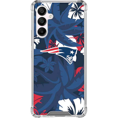 NFL New England Patriots Tropical Print Galaxy A16 5G Clear Case