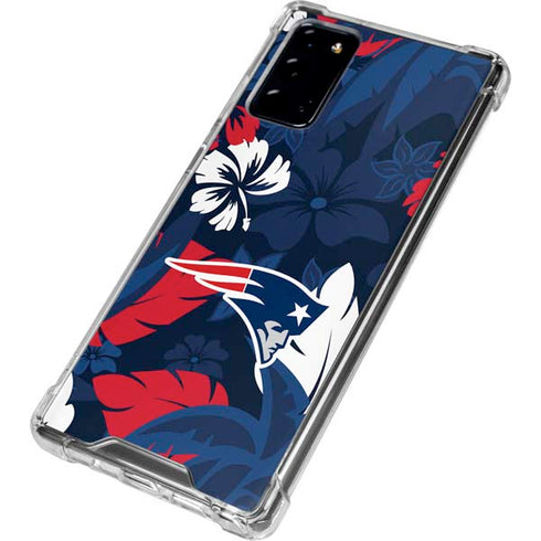 NFL New England Patriots Tropical Print Galaxy Note20 5G Clear Case