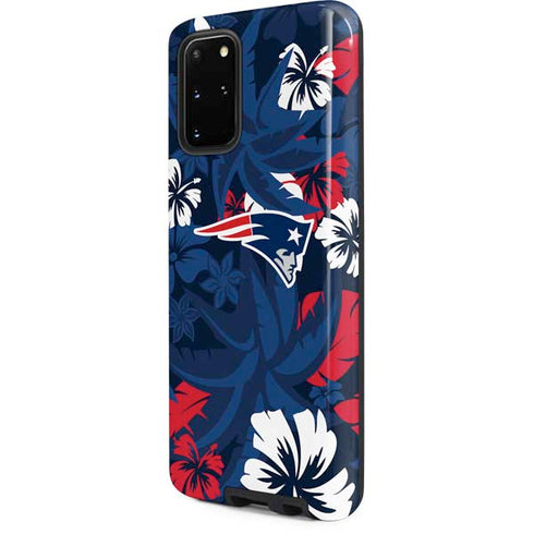 NFL New England Patriots Tropical Print Galaxy S20 Plus Pro Case