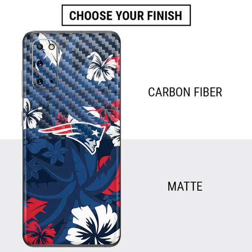 NFL New England Patriots Tropical Print Galaxy S20 Skin