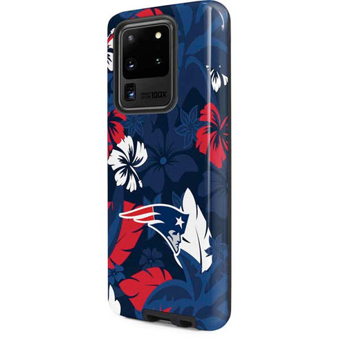 NFL New England Patriots Tropical Print Galaxy S20 Ultra 5G Pro Case