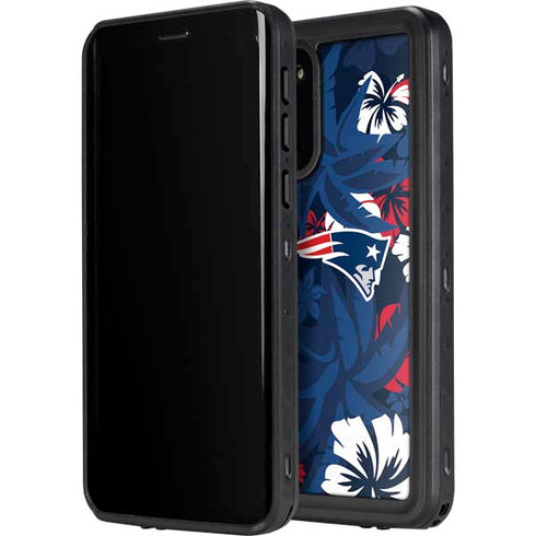 NFL New England Patriots Tropical Print Galaxy S20 Waterproof Case