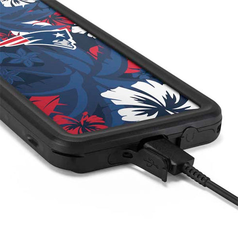 NFL New England Patriots Tropical Print Galaxy S20 Waterproof Case