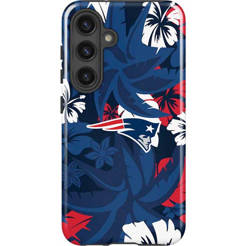 NFL New England Patriots Tropical Print Galaxy S25 Impact Case
