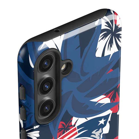 NFL New England Patriots Tropical Print Galaxy S25 Impact Case