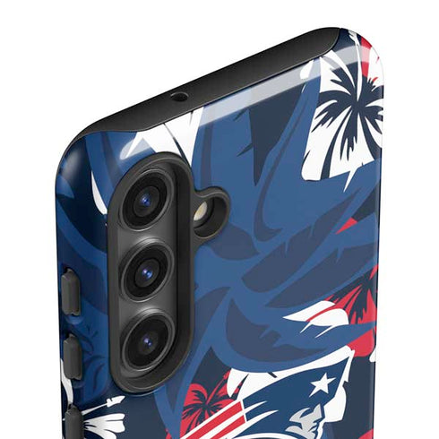NFL New England Patriots Tropical Print Galaxy S25 Plus Impact Case