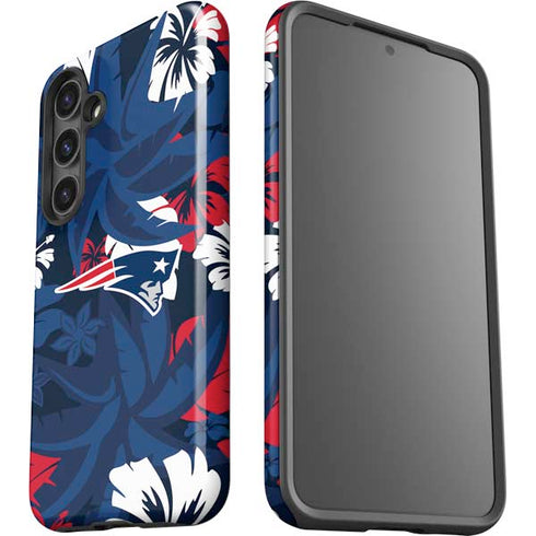 NFL New England Patriots Tropical Print Galaxy S25 Plus Impact Case